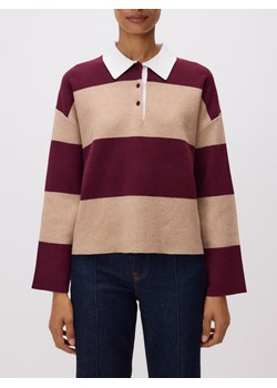 Reserved - Sweter polo w paski - wielobarwny ze sklepu Reserved w kategorii Swetry damskie - zdjęcie 185929110