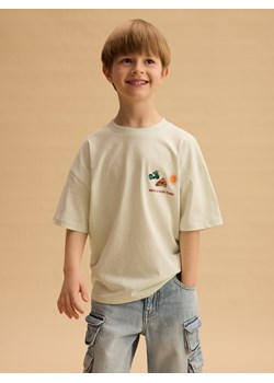Reserved - Bawełniany t-shirt z nadrukiem - jasnozielony ze sklepu Reserved w kategorii T-shirty chłopięce - zdjęcie 185929553