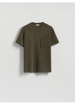 Reserved - Strukturalny t-shirt comfort fit - oliwkowy ze sklepu Reserved w kategorii T-shirty męskie - zdjęcie 185932174