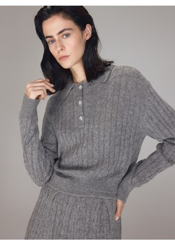 Reserved - Sweter z domieszką wełny - ciemnoszary ze sklepu Reserved w kategorii Swetry damskie - zdjęcie 185932373