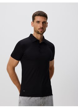 Reserved - Koszulka polo slim - czarny ze sklepu Reserved w kategorii T-shirty męskie - zdjęcie 185933192