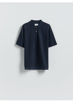 Reserved - Strukturalne polo comfort fit - granatowy ze sklepu Reserved w kategorii T-shirty męskie - zdjęcie 185933580