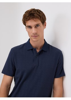 Reserved - Koszulka polo regular fit - granatowy ze sklepu Reserved w kategorii T-shirty męskie - zdjęcie 185933642