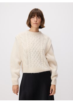 Reserved - Sweter z wełną - złamana biel - id: 349CW-01X - marki Reserved - 185934693 Reserved - Sweter z wełną - złamana biel ze sklepu Reserved w kategorii Swetry damskie - zdjęcie 185934693