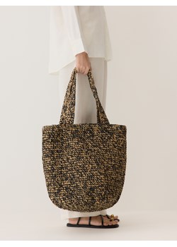 Reserved - Pleciona torebka shopper - czarny ze sklepu Reserved w kategorii Torby letnie - zdjęcie 185935632