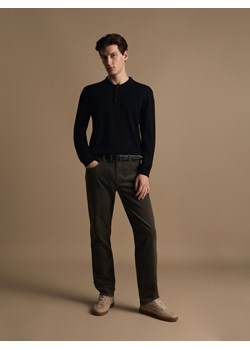 Reserved - Sweter polo z wełny merino - czarny ze sklepu Reserved w kategorii Swetry męskie - zdjęcie 185935674