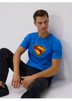 Reserved - Bawełniany t-shirt regular fit SUPERMAN™ - niebieski ze sklepu Reserved w kategorii T-shirty męskie - zdjęcie 185935691