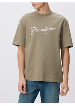 Reserved - T-shirt comfort z nadrukiem - jasnozielony ze sklepu Reserved w kategorii T-shirty męskie - zdjęcie 185936074
