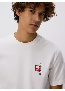 Reserved - T-shirt comfort z nadrukiem - biały ze sklepu Reserved w kategorii T-shirty męskie - zdjęcie 185937054