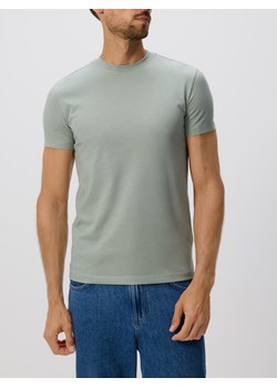 Reserved - T-shirt slim fit - jasnozielony - id: 477EX-07M - marki Reserved - 185938111 Reserved - T-shirt slim fit - jasnozielony ze sklepu Reserved w kategorii T-shirty męskie - zdjęcie 185938111