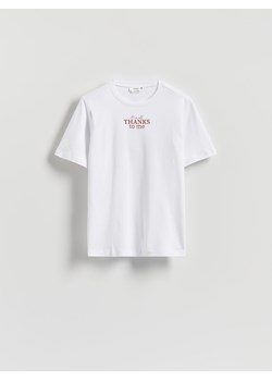 Reserved - T-shirt z nadrukiem - biały ze sklepu Reserved w kategorii Bluzki damskie - zdjęcie 185938441