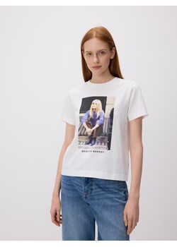 Reserved - T-shirt Brigitte Bardot - biały ze sklepu Reserved w kategorii Bluzki damskie - zdjęcie 185939683