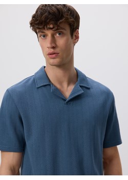 Reserved - Strukturalne polo comfort fit - granatowy ze sklepu Reserved w kategorii T-shirty męskie - zdjęcie 185940122