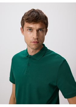 Reserved - Koszulka polo regular fit - zielony ze sklepu Reserved w kategorii T-shirty męskie - zdjęcie 185940894