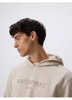 Reserved - Bluza regular z kapturem - beżowy ze sklepu Reserved w kategorii Bluzy męskie - zdjęcie 185942871