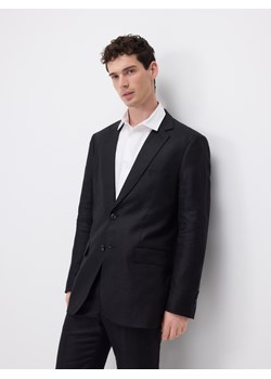 Reserved - Lniana marynarka slim fit - czarny ze sklepu Reserved w kategorii Marynarki męskie - zdjęcie 185943513