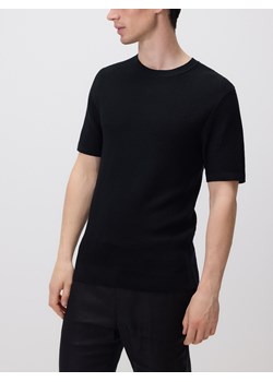 Reserved - T-shirt regular fit z lyocellu - czarny ze sklepu Reserved w kategorii T-shirty męskie - zdjęcie 185943623
