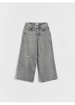 Reserved - Jeansy super wide leg - jasnoszary - id: 752CV-09J - marki Reserved - 185944084 Reserved - Jeansy super wide leg - jasnoszary ze sklepu Reserved w kategorii Spodnie dziewczęce - zdjęcie 185944084