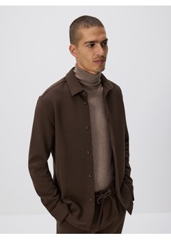 Reserved - Gładka koszula slim fit - brązowy ze sklepu Reserved w kategorii Koszule męskie - zdjęcie 185944930