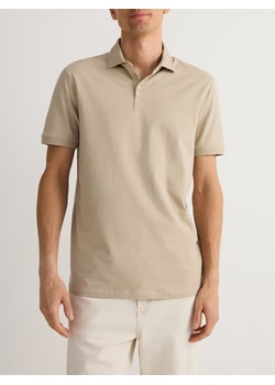 Reserved - Koszulka polo regular - beżowy ze sklepu Reserved w kategorii T-shirty męskie - zdjęcie 185946081