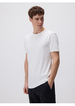 Reserved - Bawełniany t-shirt slim fit - biały ze sklepu Reserved w kategorii T-shirty męskie - zdjęcie 185946712