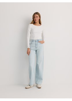 Reserved - Jeansy wide leg - niebieski ze sklepu Reserved w kategorii Jeansy damskie - zdjęcie 185950572