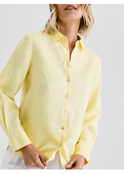Reserved - Lniana koszula - jasnożółty ze sklepu Reserved w kategorii Koszule damskie - zdjęcie 185950642