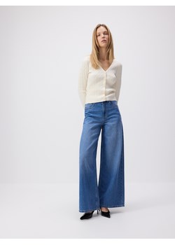 Reserved - Jeansy z szerokimi nogawkami - niebieski ze sklepu Reserved w kategorii Jeansy damskie - zdjęcie 185950803