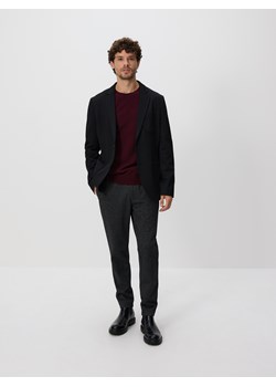 Reserved - Marynarka slim fit z domieszką wiskozy - czarny ze sklepu Reserved w kategorii Marynarki męskie - zdjęcie 185951103