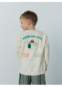 Reserved - Longsleeve oversize - kremowy ze sklepu Reserved w kategorii T-shirty chłopięce - zdjęcie 185951193