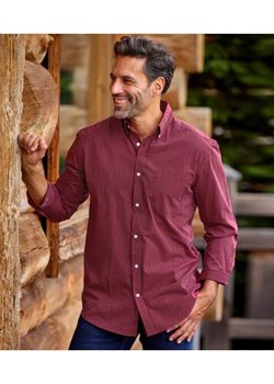 Koszula z popeliny w bordowe paski ze sklepu Atlas For Men w kategorii Koszule męskie - zdjęcie 185952311