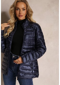 Granatowa Pikowana Kurtka Zasuwana Blaia ze sklepu renee.pl w kategorii Kurtki damskie - zdjęcie 185952762