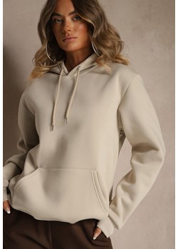 Beżowa Bluza z Kapturem Ozdobiona Ściągaczami Invila - id: B13-M13-42-BEIGE - marki Renee - 185953994 Beżowa Bluza z Kapturem Ozdobiona Ściągaczami Invila ze sklepu renee.pl w kategorii Bluzy damskie - zdjęcie 185953994
