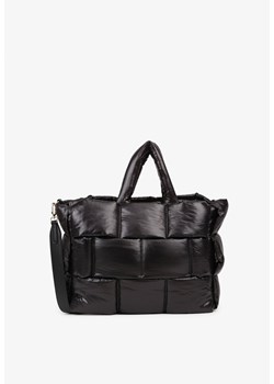 Czarna Torebka Typu Shopper Ozdobiona Wypukłym Pikowaniem Vamiste ze sklepu renee.pl w kategorii Torby Shopper bag - zdjęcie 185954311