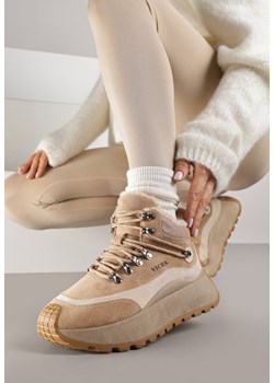 Ciemnobeżoiwe Sneakersy Śniegowce Vices na Platformie w Sportowym Stylu Nelsella ze sklepu renee.pl w kategorii Buty sportowe damskie - zdjęcie 185955182