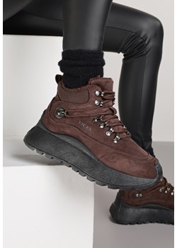 Brązowe Sneakersy Śniegowce Vices na Platformie w Sportowym Stylu Nelsella ze sklepu renee.pl w kategorii Buty sportowe damskie - zdjęcie 185955190