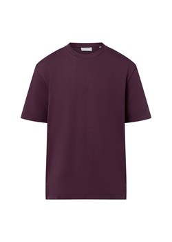 Lindbergh T-shirt męski Mężczyźni Bawełna bakłażanowy jednolity ze sklepu vangraaf w kategorii T-shirty męskie - zdjęcie 185956610