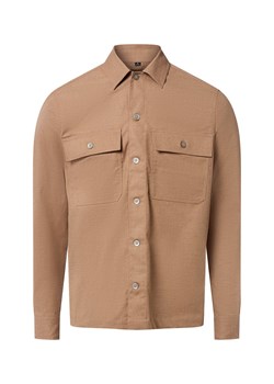 Finshley & Harding Męska koszula z zawartością wełny Mężczyźni Regular Fit wielbłądzi jednolity ze sklepu vangraaf w kategorii Koszule męskie - zdjęcie 185956702