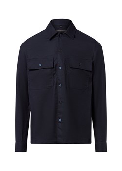 Finshley & Harding Męska koszula z zawartością wełny Mężczyźni Regular Fit granatowy jednolity - id: 766273-0002-09900 - marki Finshley & Harding - 185956703 Finshley & Harding Męska koszula z zawartością wełny Mężczyźni Regular Fit granatowy jednolity ze sklepu vangraaf w kategorii Koszule męskie - zdjęcie 185956703