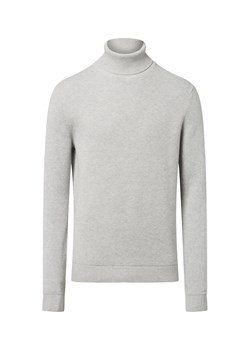 Selected Męski sweter z dzianiny - SLHDane Mężczyźni Bawełna jasny szary marmurkowy ze sklepu vangraaf w kategorii Swetry męskie - zdjęcie 185956720