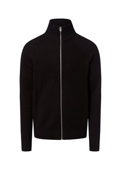 Jack & Jones Kardigan - JJPannel Mężczyźni Sztuczne włókno czarny jednolity ze sklepu vangraaf w kategorii Swetry męskie - zdjęcie 185956722