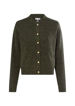 Marie Lund Damski kardigan z zawartością alpaki Kobiety oliwkowy marmurkowy ze sklepu vangraaf w kategorii Swetry damskie - zdjęcie 185956760