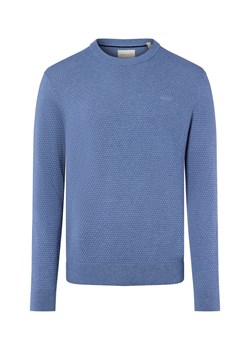 Gant Męski sweter z dzianiny Mężczyźni Bawełna niebieski wypukły wzór tkaniny ze sklepu vangraaf w kategorii Swetry męskie - zdjęcie 185956771