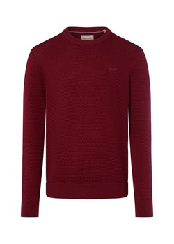 Gant Męski sweter z dzianiny Mężczyźni Bawełna bordowy wypukły wzór tkaniny ze sklepu vangraaf w kategorii Swetry męskie - zdjęcie 185956772