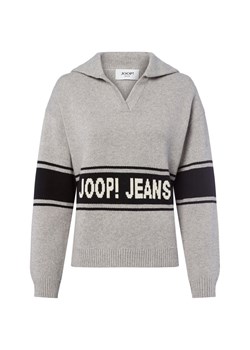 Joop Jeans Damski sweter z dzianiny - Kilo Kobiety Bawełna jasny szary marmurkowy ze sklepu vangraaf w kategorii Swetry damskie - zdjęcie 185956773