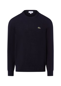 Lacoste Męski sweter z cienkiej dzianiny Mężczyźni granatowy jednolity ze sklepu vangraaf w kategorii Swetry męskie - zdjęcie 185956791