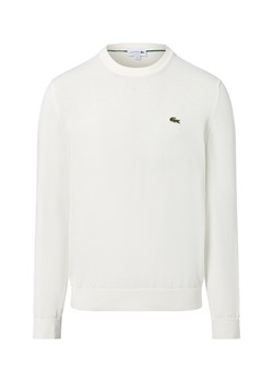 Lacoste Męski sweter z cienkiej dzianiny Mężczyźni écru jednolity ze sklepu vangraaf w kategorii Swetry męskie - zdjęcie 185956792