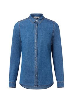 Marie Lund Damska bluzka koszulowa Kobiety Bawełna denim jednolity ze sklepu vangraaf w kategorii Koszule damskie - zdjęcie 185956820