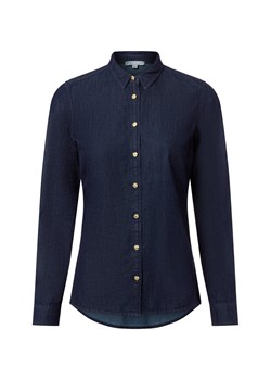 Marie Lund Damska bluzka koszulowa Kobiety Bawełna dark stone jednolity ze sklepu vangraaf w kategorii Koszule damskie - zdjęcie 185956822