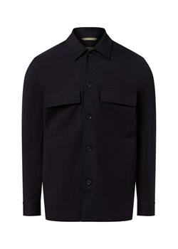 Marc O'Polo Bluza męska Mężczyźni Regular Fit granatowy jednolity ze sklepu vangraaf w kategorii Koszule męskie - zdjęcie 185956851